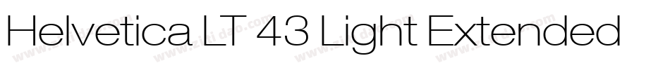 Helvetica LT 43 Light Extended字体转换